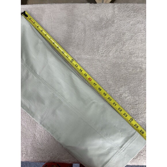 Club Monaco Women's Size 4 Mint Green High Rise Ankle Pant Cotton Stretch Button - Picture 8 of 12